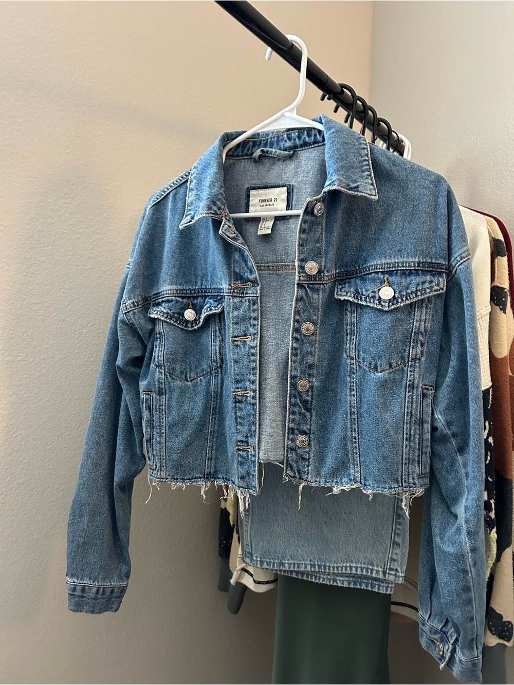 Forever 21 Raw Hem Denim Jacket